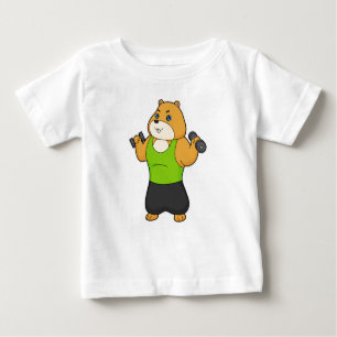 Hamster Fitness Dumbbell Baby T-Shirt