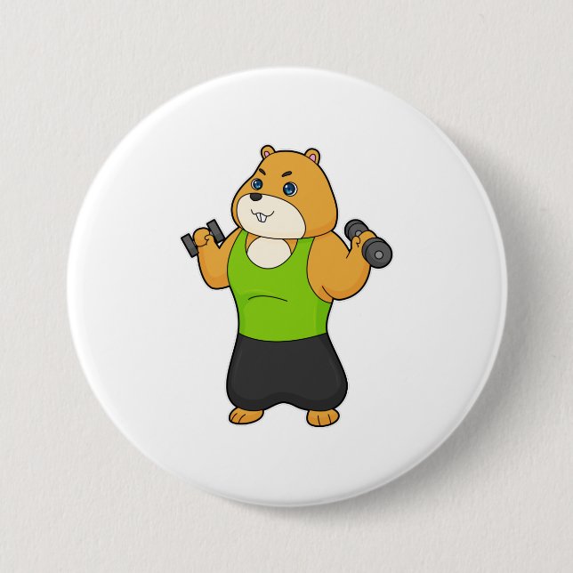 Hamster Fitness Dumbbell Button (Front)