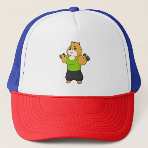 Hamster Fitness Dumbbell Trucker Hat