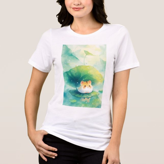 Hamster Floating Fun Tri-Blend Shirt (Front)