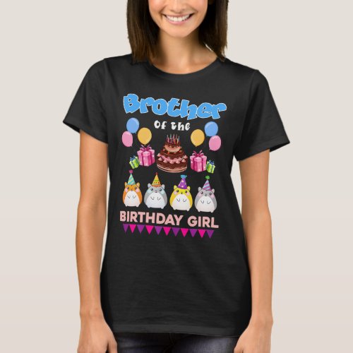 Hamster Guinea Pig Cute Auntie Of The Birthday Gir T_Shirt