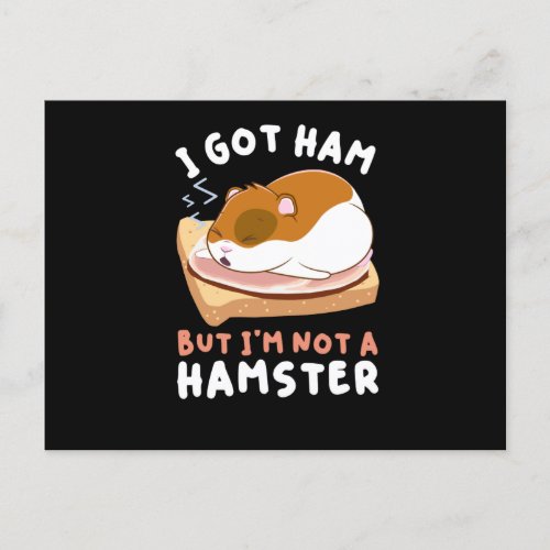 Hamster Ham Hamsters Cheeks Food Meat Postcard