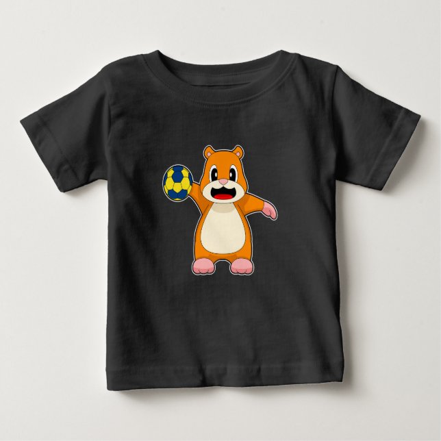 Hamster Handball player Handball Baby T-Shirt (Front)