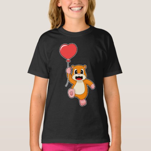 Hamster Heart Balloon T_Shirt