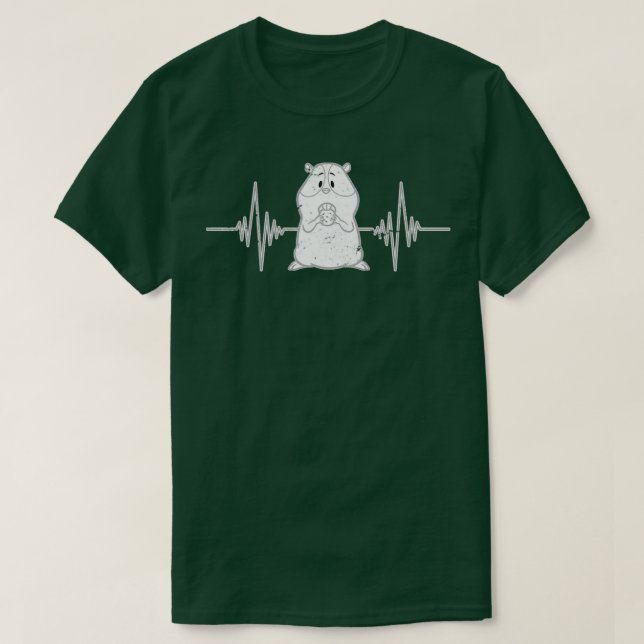 Hamster Heartbeat Hamster  T-Shirt (Design Front)