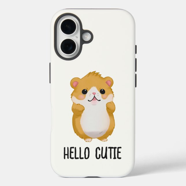 Hamster Hello Cutie Case-Mate iPhone Case (Back)