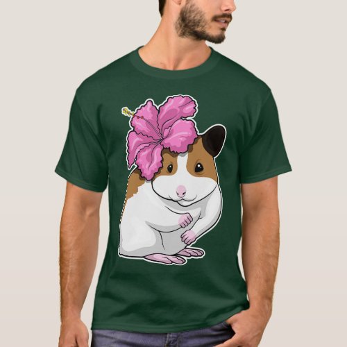 Hamster Hibiscus Flower T_Shirt