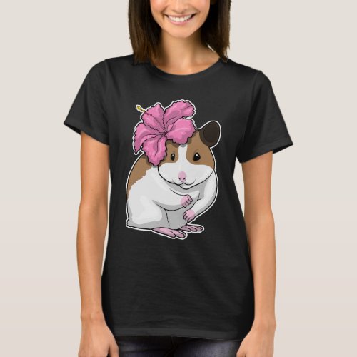 Hamster Hibiscus Flower T_Shirt