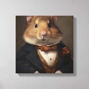 Hamster In a Suit Animal Art Animal in a Suit Canvas Print
