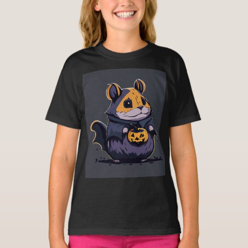 Hamster In Bat Mask T_Shirt