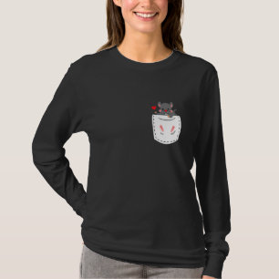 Hamster In Chest Pocket Cute Rodent T-Shirt
