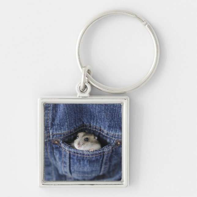 Hamster in pocket keychain (Front)
