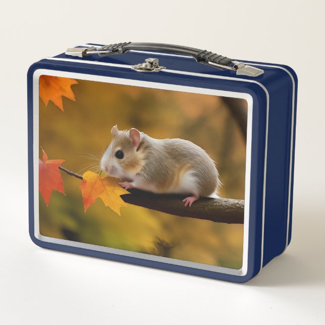 Hamster In Tree Metal Lunchbox (Front)