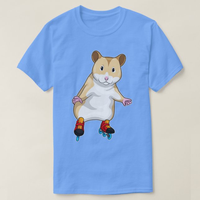 Hamster Inline skating Roller skates T-Shirt (Design Front)