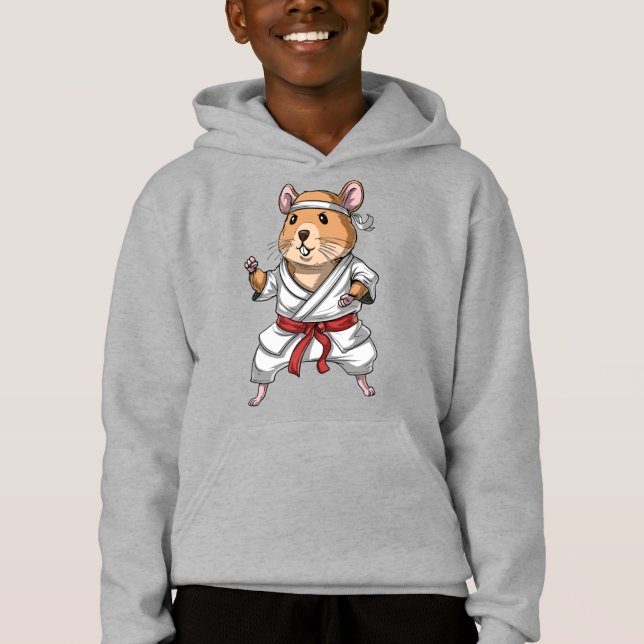 Hamster Karate Hoodie (Front)
