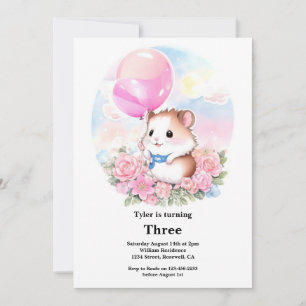 Hamster Kids Birthday Invitation