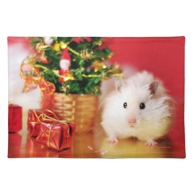 Hamster Kokolinka with Christmas tree Placemat (Front)