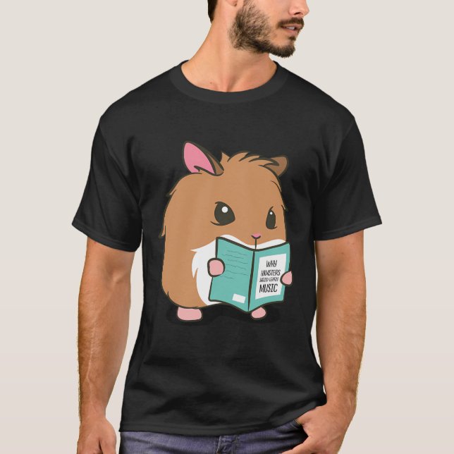 Hamster Learn Music Funny Rodent T-Shirt (Front)