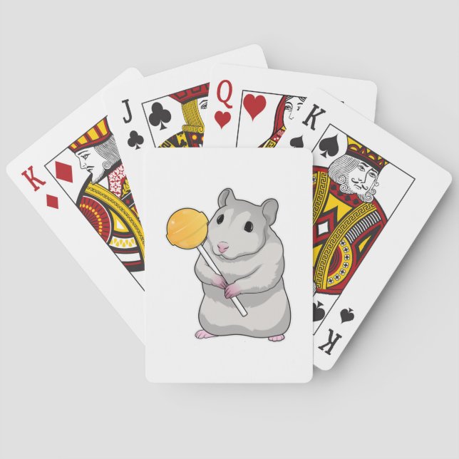 Hamster Lollipop Poker Cards (Back)