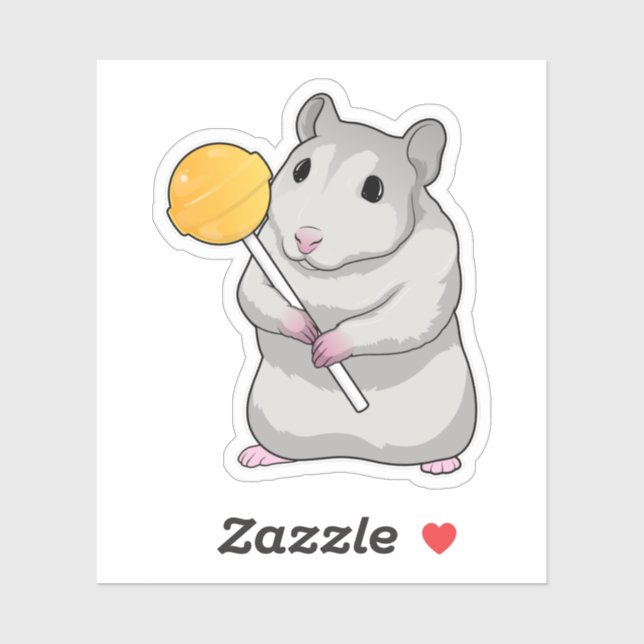 Hamster Lollipop Sticker (Sheet)