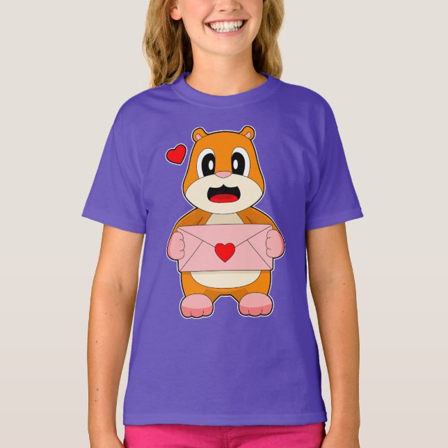 Hamster Love letter T-Shirt (Front)
