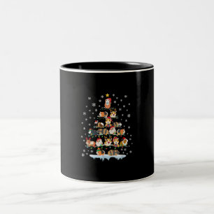 Hamster Lover Christmas Tree Guinea Pigs Gift Two-Tone Coffee Mug