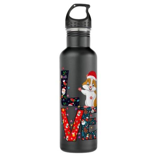 Hamster Lover Xmas Ornament Decor Ugly Christmas S Stainless Steel Water Bottle