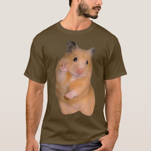 Hamster Meme With Peace Sign T_Shirt