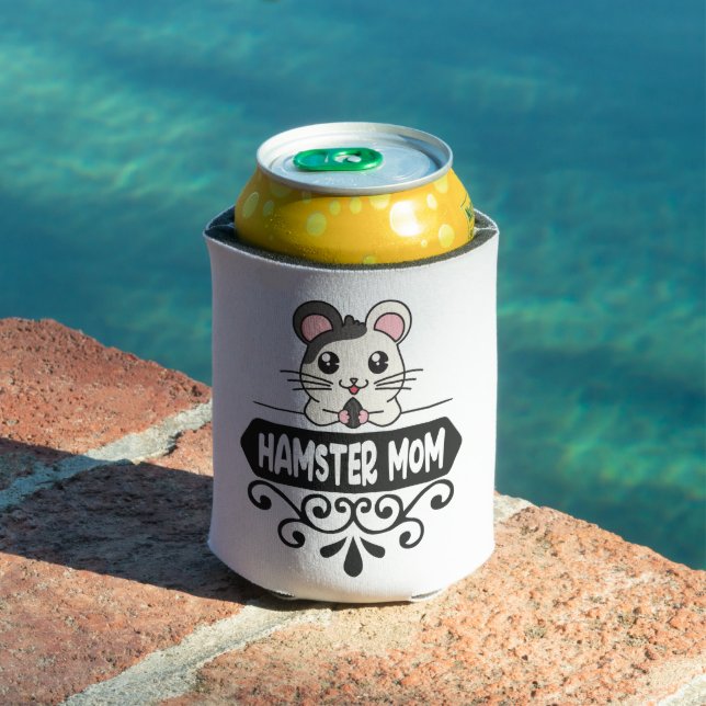 Hamster mom pet animal lovers cute can cooler (In Situ Pool)