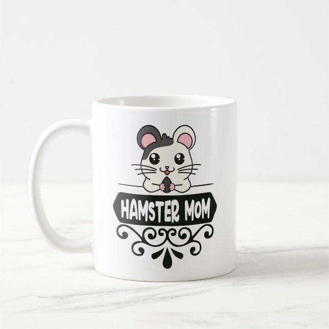 Hamster mom pet animal lovers cute coffee mug (Left)