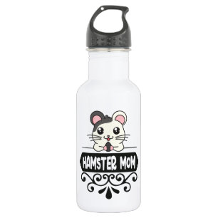 Hamster mom pet animal lovers cute stainless steel water bottle
