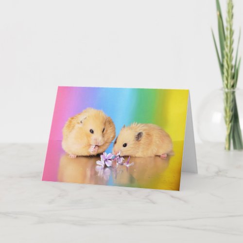 Hamster Mommy With Baby Mothers Day Card