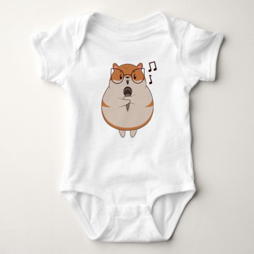 Hamster _ Music with Microphone Baby Bodysuit