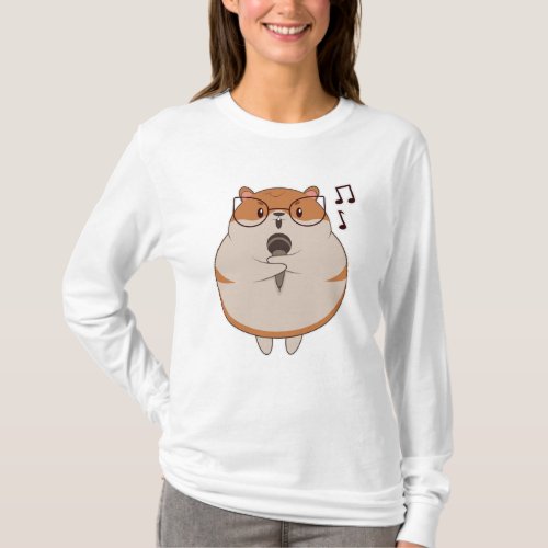 Hamster _ Music with Microphone T_Shirt
