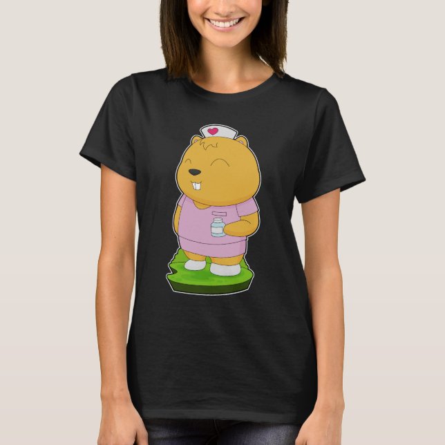 Hamster Nurse Medicine T-Shirt (Front)