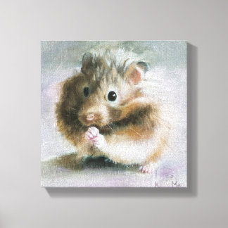 Hamster oil painting canvas print