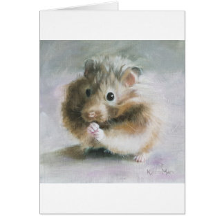 Hamster oil painting cards