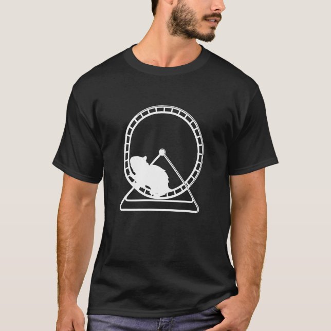 Hamster On A Wheel T-Shirt (Front)