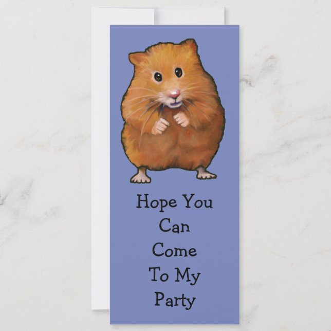 HAMSTER PARTY INVITATION: Original Art Invitation (Front)