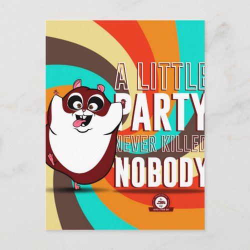 Hamster Party Invitation Postcard