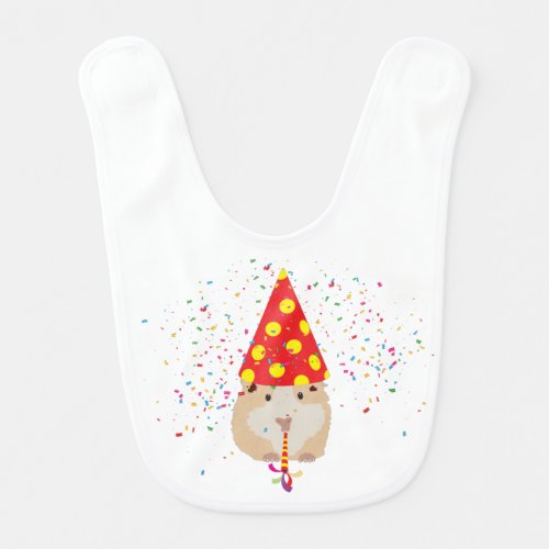 Hamster Partying _ Animals Having a Party Baby Bib