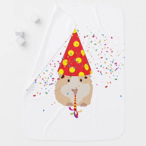 Hamster Partying _ Animals Having a Party Baby Blanket