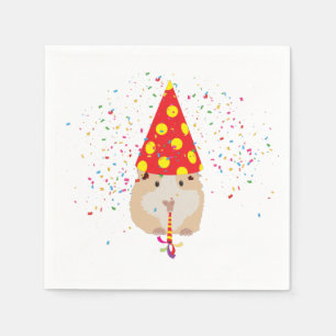 Hamster Partying - Animals Having a Party Napkins