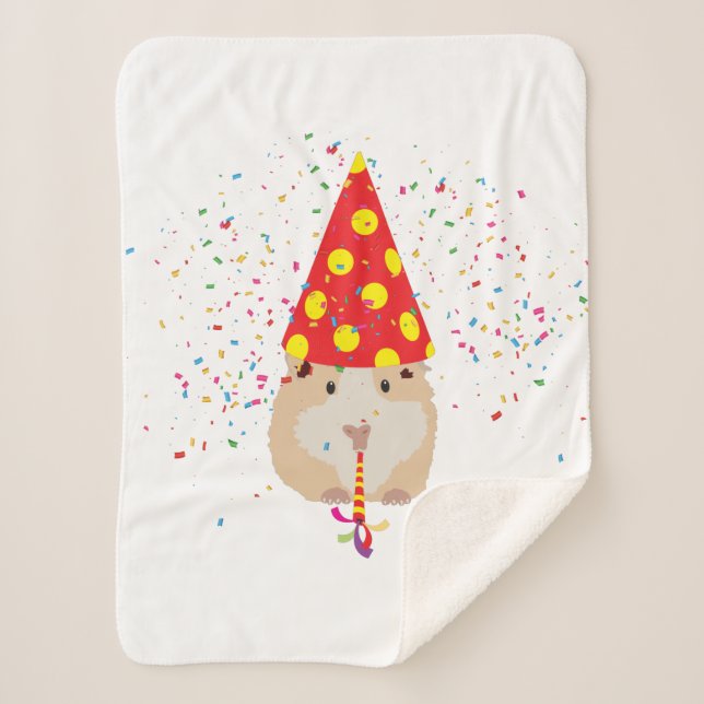 Hamster Partying - Animals Having a Party Sherpa Blanket (Front)