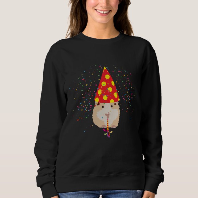 Hamster Partying - Animals Having a Party Sweatshirt (Front)