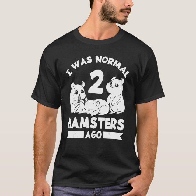 Hamster Pet Animal   Cute Cages Ball Wheel Food T-Shirt (Front)