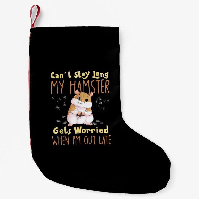 Hamster Pet Hamster Owners Small Christmas Stocking (Front)