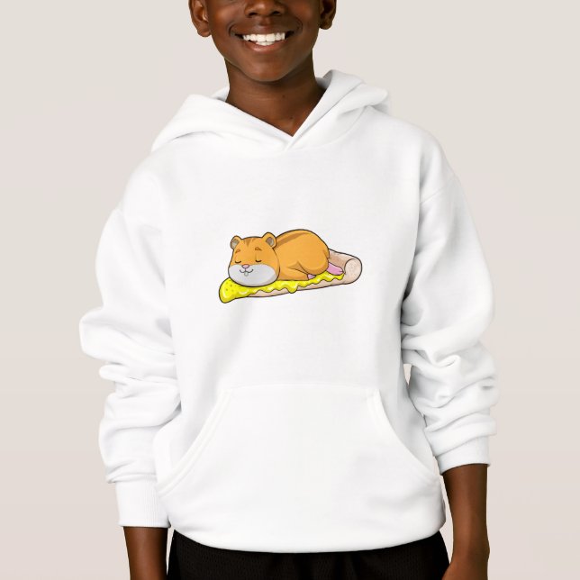 Hamster & Pizza with Cheese Hoodie (Front)