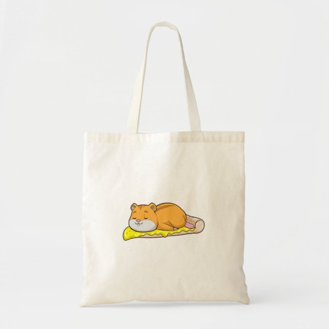 Hamster & Pizza with Cheese Tote Bag (Front)