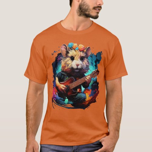 Hamster Playing Guitar T_Shirt